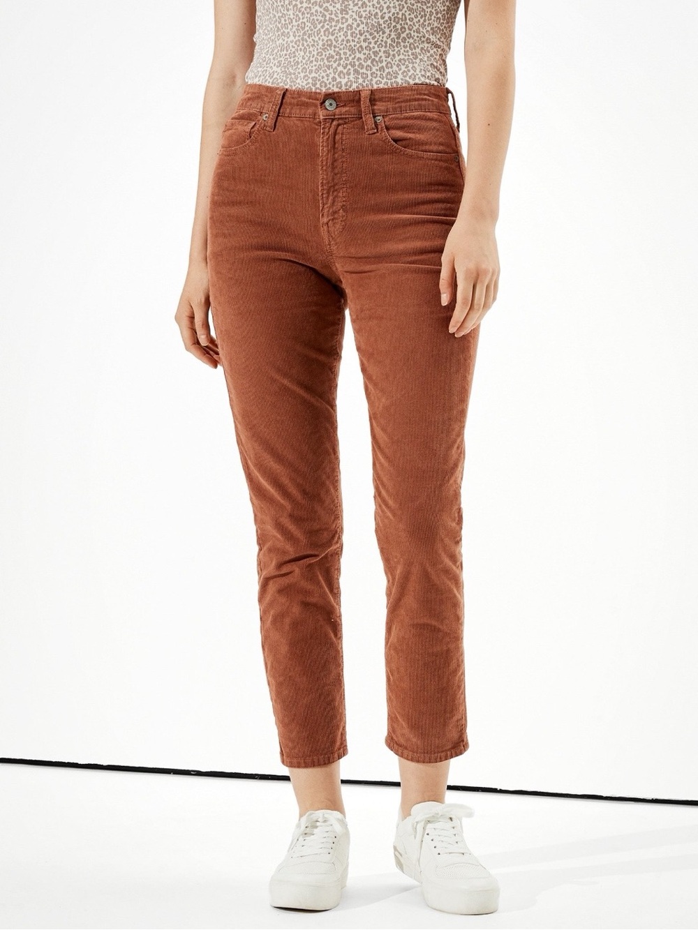AE Corduroy Pants in Light Brown Size 10 Long Mom Jean